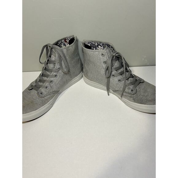 VANS Off The Wall Classic Skateboard Shoe Gray Purple Floral Women’s Size 9 - Picture 6 of 6